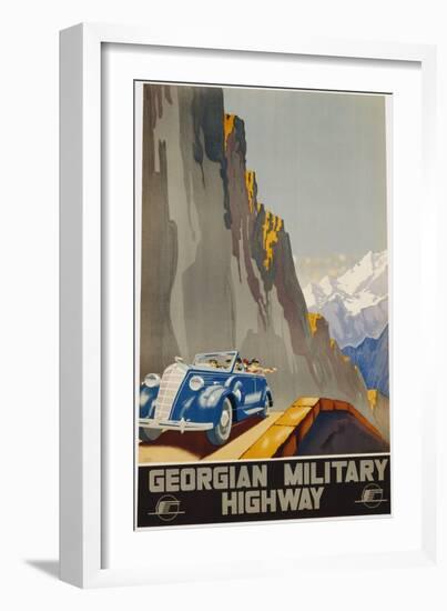 Georgian Military Highway Poster-Alexander Jitomirsky-Framed Giclee Print