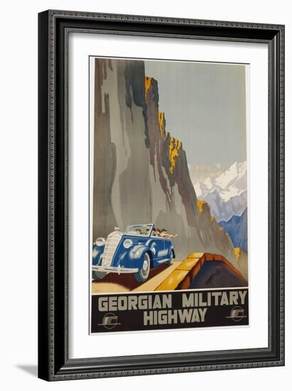 Georgian Military Highway Poster-Alexander Jitomirsky-Framed Giclee Print