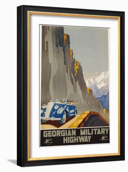 Georgian Military Highway Poster-Alexander Jitomirsky-Framed Giclee Print