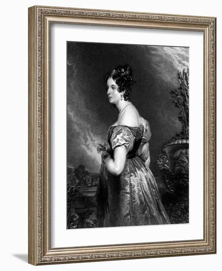 Georgiana, Duchess of Bedford-Edwin Henry Landseer-Framed Art Print