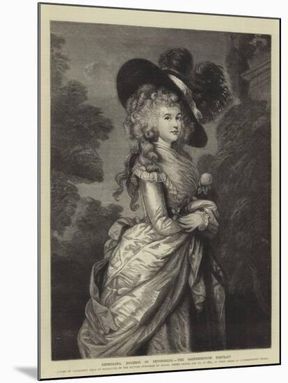 Georgiana, Duchess of Devonshire, the Gainsborough Portrait-null-Mounted Giclee Print