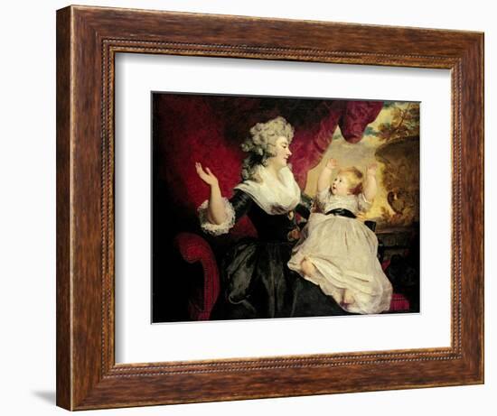 Georgiana, Duchess of Devonshire with Her Infant Daughter Lady Georgiana Cavendish-Sir Joshua Reynolds-Framed Giclee Print