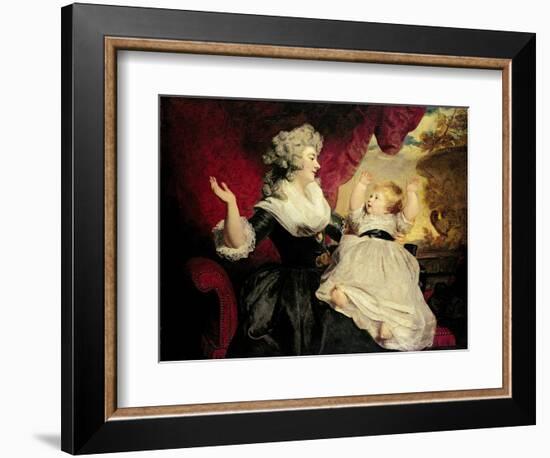 Georgiana, Duchess of Devonshire with Her Infant Daughter Lady Georgiana Cavendish-Sir Joshua Reynolds-Framed Giclee Print