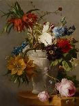 Roses, Convolvuli, Carnations, Hollyhocks, Peonies, Lilac and Other Flowers in a Vase-Georgius Jacobus Johannes van Os-Laminated Giclee Print