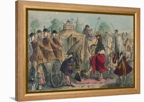 Georgy Porgy the First Going Out for a Ride in His State Coachy Poachy, 1850-John Leech-Framed Premier Image Canvas