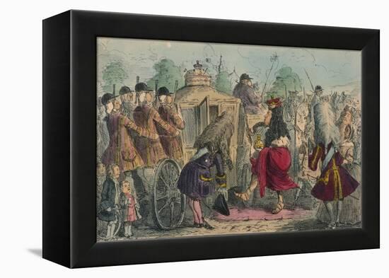 Georgy Porgy the First Going Out for a Ride in His State Coachy Poachy, 1850-John Leech-Framed Premier Image Canvas