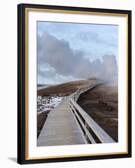 Geothermal Area Gunnuhver on Reykjanes Peninsula During Winter-Martin Zwick-Framed Photographic Print