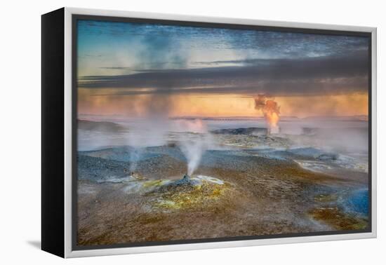 Geothermal Hot Springs, Mud Pots and Fumaroles, Namaskard Close to Lake Myvatn, Northern, Iceland-Ragnar Th Sigurdsson-Framed Premier Image Canvas