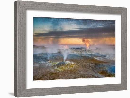 Geothermal Hot Springs, Mud Pots and Fumaroles, Namaskard Close to Lake Myvatn, Northern, Iceland-Ragnar Th Sigurdsson-Framed Photographic Print