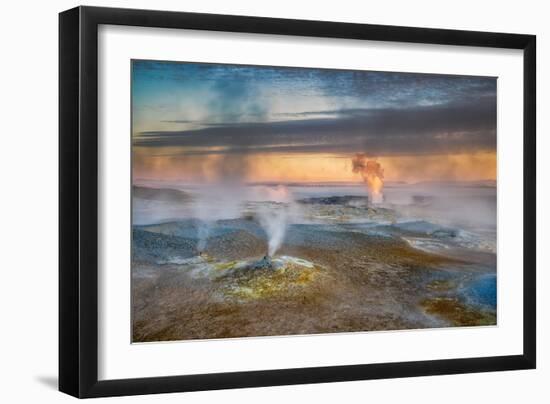 Geothermal Hot Springs, Mud Pots and Fumaroles, Namaskard Close to Lake Myvatn, Northern, Iceland-Ragnar Th Sigurdsson-Framed Photographic Print