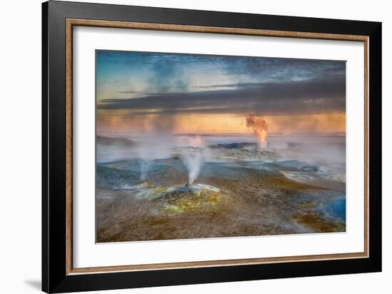 Geothermal Hot Springs, Mud Pots and Fumaroles, Namaskard Close to Lake Myvatn, Northern, Iceland-Ragnar Th Sigurdsson-Framed Photographic Print