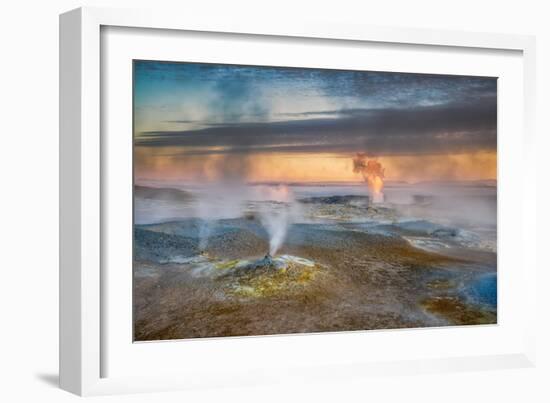 Geothermal Hot Springs, Mud Pots and Fumaroles, Namaskard Close to Lake Myvatn, Northern, Iceland-Ragnar Th Sigurdsson-Framed Photographic Print