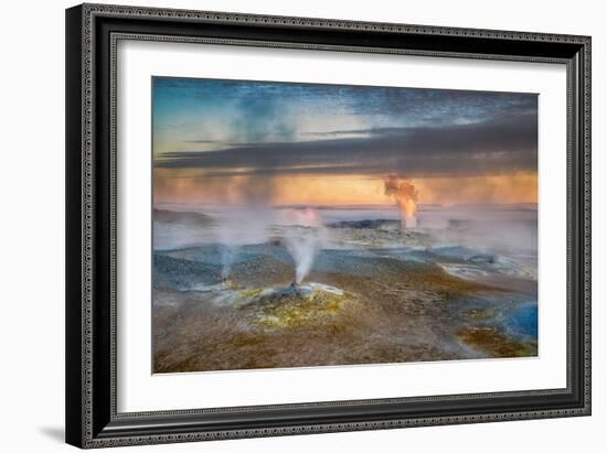 Geothermal Hot Springs, Mud Pots and Fumaroles, Namaskard Close to Lake Myvatn, Northern, Iceland-Ragnar Th Sigurdsson-Framed Photographic Print