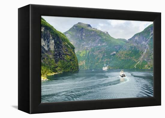 Gerainger Fjord, UNESCO World Heritage Site, Norway, Scandinavia, Europe-Amanda Hall-Framed Premier Image Canvas