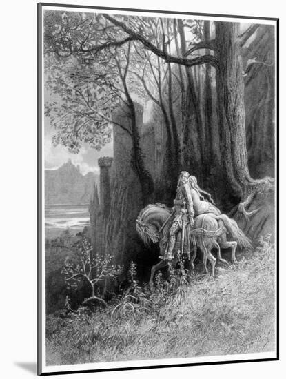 Geraint and Enid Ride Away, Illustration from 'Idylls of the King' by Alfred Tennyson-Gustave Doré-Mounted Giclee Print