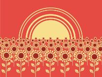 Sunflowers Landscape Background-GeraKTV-Art Print