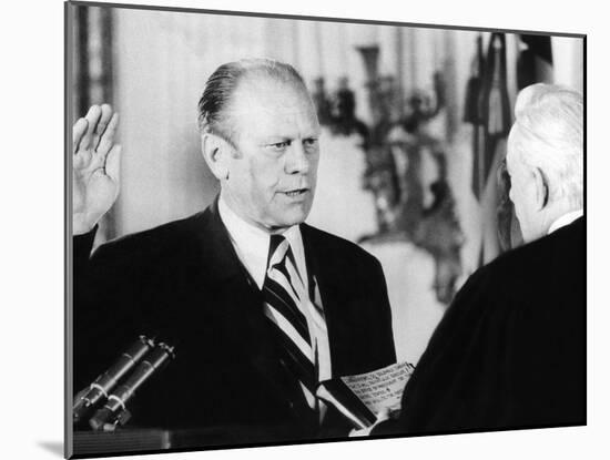 Gerald Ford Takes the Oath of Office as the 38th President of the United States-null-Mounted Photo