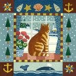 Folk Art Cat Winter-Geraldine Aikman-Giclee Print