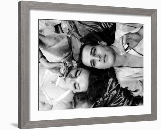 Geraldine Page and Paul Newman in a Scene from Sweet Bird of Youth-Gordon Parks-Framed Premium Photographic Print