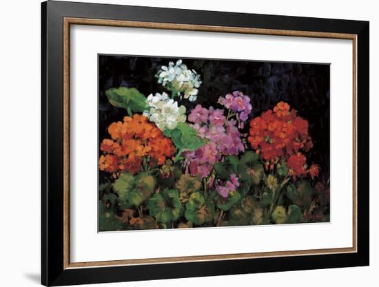 Geranios en el Jardin-J^ Ripoll-Framed Giclee Print