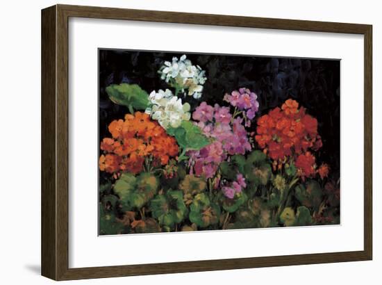 Geranios en el Jardin-J^ Ripoll-Framed Giclee Print