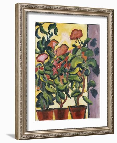 Geranium Am Fenster-Auguste Macke-Framed Giclee Print