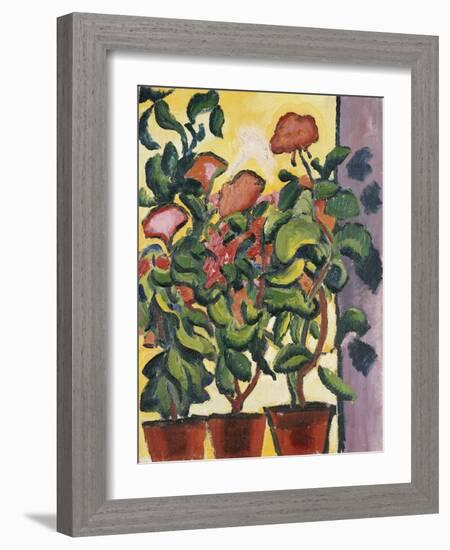 Geranium Am Fenster-Auguste Macke-Framed Giclee Print