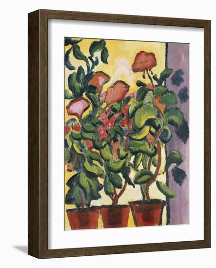 Geranium Am Fenster-Auguste Macke-Framed Giclee Print