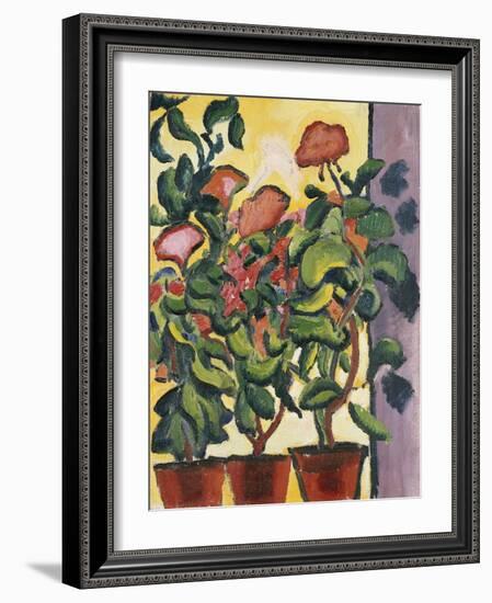 Geranium Am Fenster-Auguste Macke-Framed Giclee Print