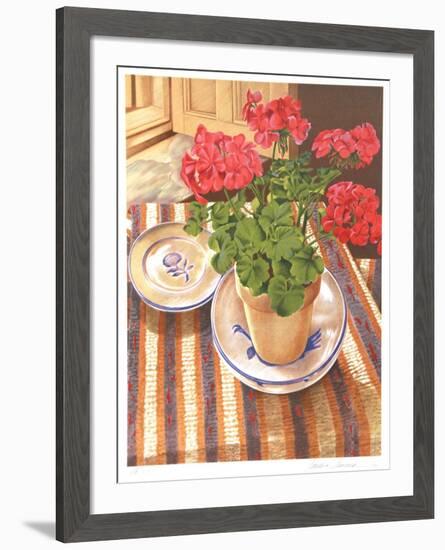 Geranium-Sandra Lawrence-Framed Limited Edition