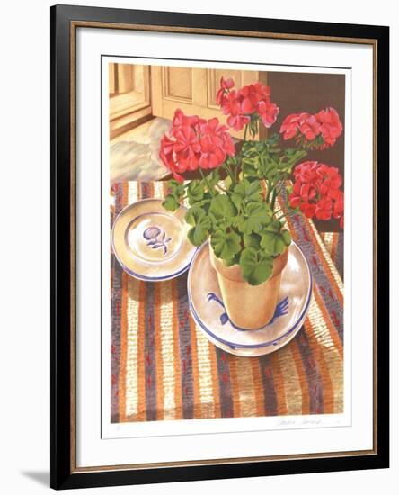 Geranium-Sandra Lawrence-Framed Limited Edition