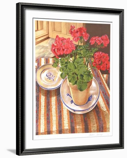 Geranium-Sandra Lawrence-Framed Limited Edition