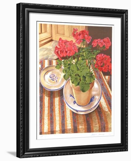 Geranium-Sandra Lawrence-Framed Limited Edition