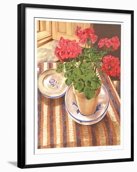 Geranium-Sandra Lawrence-Framed Limited Edition