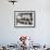 Geraniums along White Wall of Palacio de Mondragon, Ronda, Spain-Merrill Images-Framed Photographic Print displayed on a wall