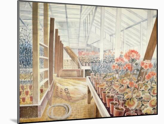 Geraniums and Carnations-Eric Ravilious-Mounted Giclee Print