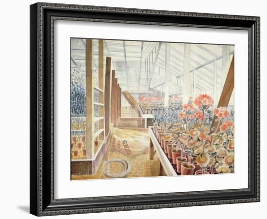 Geraniums and Carnations-Eric Ravilious-Framed Giclee Print