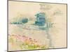 Geraniums by the Lake, 1893 (W/C on Paper)-Berthe Morisot-Mounted Giclee Print