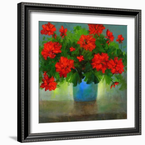 Geraniums I-Sheila Finch-Framed Art Print