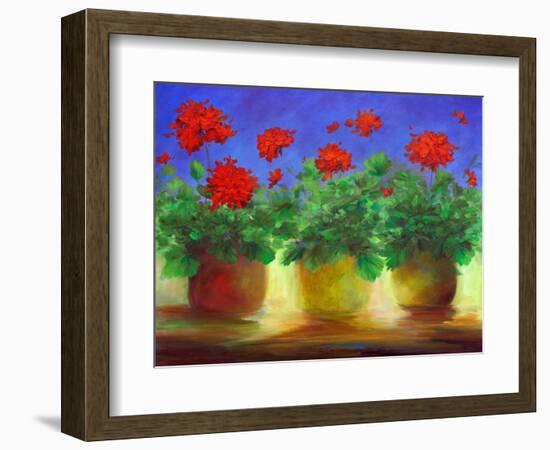 Geraniums II-Sheila Finch-Framed Premium Giclee Print