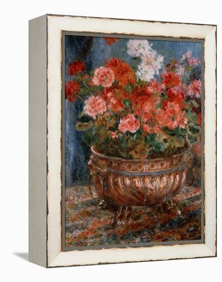 Geraniums in a Copper Basin, 1880 by Renoir-Pierre Auguste Renoir-Framed Premier Image Canvas