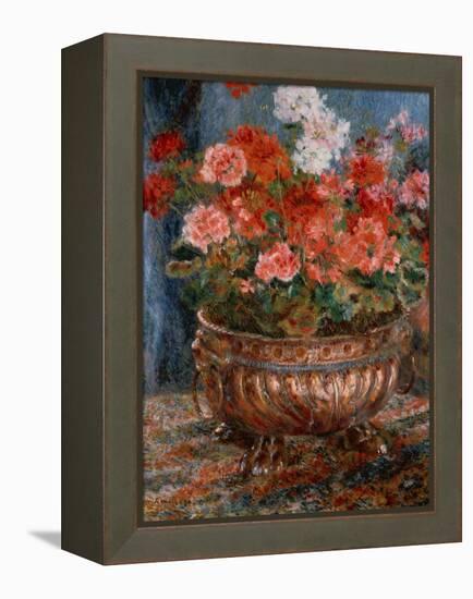 Geraniums in a Copper Basin, 1880 by Renoir-Pierre Auguste Renoir-Framed Premier Image Canvas