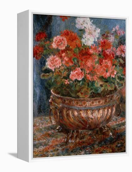 Geraniums in a Copper Basin, 1880 by Renoir-Pierre Auguste Renoir-Framed Premier Image Canvas