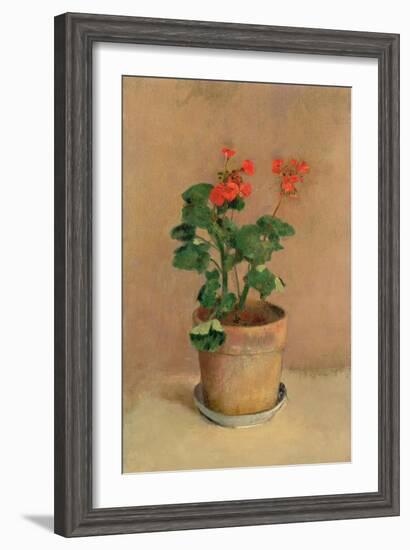 Geraniums in a Pot, c.1905-Odilon Redon-Framed Giclee Print