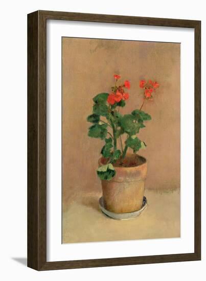 Geraniums in a Pot, c.1905-Odilon Redon-Framed Giclee Print