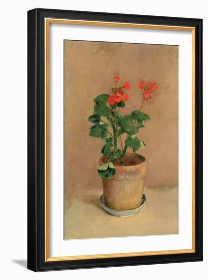 Geraniums in a Pot, c.1905-Odilon Redon-Framed Giclee Print