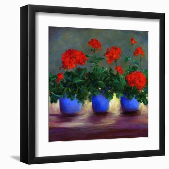 Geraniums V-Sheila Finch-Framed Art Print