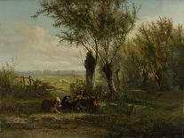 Cows in the Meadow-Gerard Bilders-Stretched Canvas