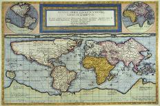 World Map, Totus Orbis Cogniti Universalis-Gerard De Jode-Framed Premier Image Canvas