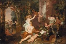 Nymphs and Bacchantes Paying Homage at the Temple of Flora (Oil on Canvas)-Gerard De Lairesse-Giclee Print